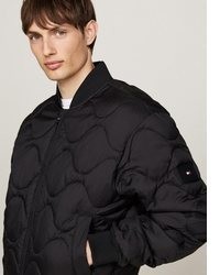 schwarze gesteppte Bomberjacke von Tommy Hilfiger