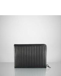 schwarze gesteppte Clutch Handtasche