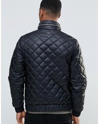 schwarze gesteppte Jacke von G Star