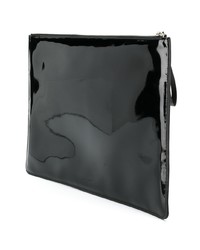 schwarze gesteppte Leder Clutch von Corto Moltedo