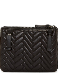 schwarze gesteppte Leder Clutch von Mackage