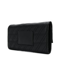 schwarze gesteppte Leder Clutch von Zanellato