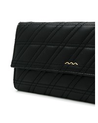 schwarze gesteppte Leder Clutch von Zanellato