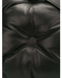 schwarze gesteppte Leder Clutch von Maison Margiela