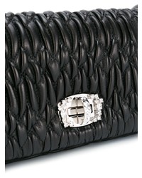 schwarze gesteppte Leder Clutch von Miu Miu