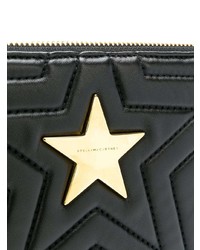 schwarze gesteppte Leder Clutch von Stella McCartney