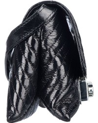 schwarze gesteppte Leder Umhängetasche von Abro