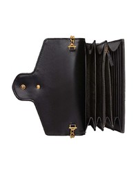 schwarze gesteppte Leder Umhängetasche von Gucci