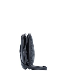 schwarze gesteppte Leder Umhängetasche von Fiorelli