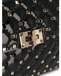 schwarze gesteppte Leder Umhängetasche von Valentino