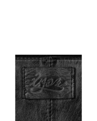 schwarze gesteppte Leder Umhängetasche von X-ZONE