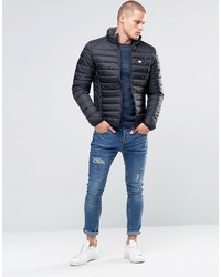 schwarze gesteppte leichte Jacke von Blend of America