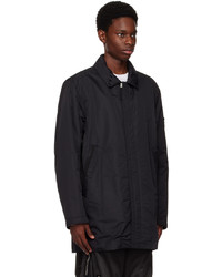 schwarze gesteppte Shirtjacke aus Nylon von Stone Island