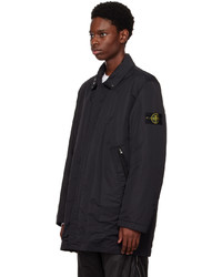 schwarze gesteppte Shirtjacke aus Nylon von Stone Island