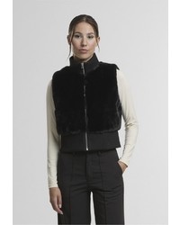 schwarze gesteppte Pelzweste von Urban Classics