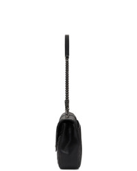 schwarze gesteppte Satchel-Tasche aus Leder von Saint Laurent