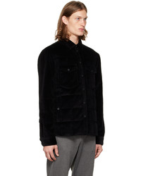 schwarze gesteppte Shirtjacke aus Cord von MONCLER GRENOBLE