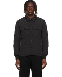 schwarze gesteppte Shirtjacke von Tom Ford