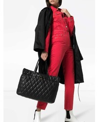 schwarze gesteppte Shopper Tasche aus Leder von Givenchy