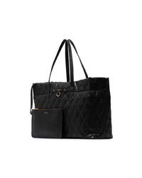 schwarze gesteppte Shopper Tasche aus Leder von Givenchy