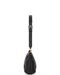 schwarze gesteppte Shopper Tasche aus Leder von Maison Margiela