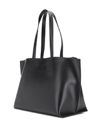 schwarze gesteppte Shopper Tasche aus Leder von Karl Lagerfeld