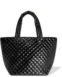 schwarze gesteppte Shopper Tasche aus Leder von M Z Wallace