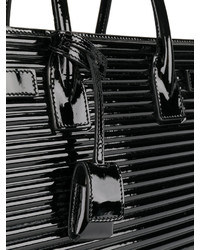 schwarze gesteppte Shopper Tasche aus Leder von Saint Laurent