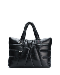 schwarze gesteppte Shopper Tasche aus Nylon von Moncler