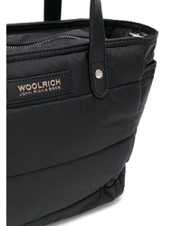 schwarze gesteppte Shopper Tasche aus Nylon von Woolrich