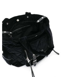 schwarze gesteppte Shopper Tasche aus Segeltuch von Sonia Rykiel