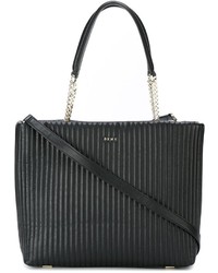 schwarze gesteppte Shopper Tasche von DKNY