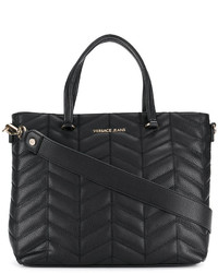 schwarze gesteppte Shopper Tasche von Versace