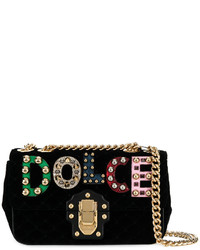 schwarze gesteppte Taschen von Dolce & Gabbana
