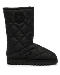 schwarze gesteppte Winterschuhe