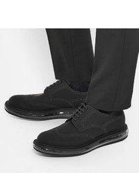 schwarze Gummi Brogues von Prada