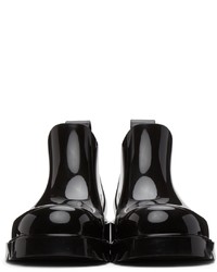 schwarze Gummi Chelsea Boots von Bottega Veneta