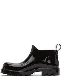 schwarze Gummi Chelsea Boots von Bottega Veneta