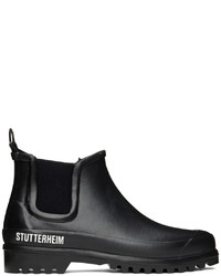 schwarze Gummi Chelsea Boots von Stutterheim