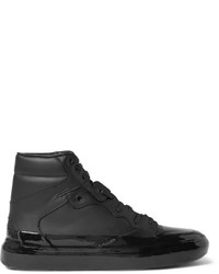 schwarze Gummi hohe Sneakers von Balenciaga