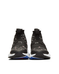 schwarze Gummi hohe Sneakers von Champion Reverse Weave