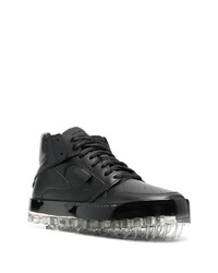 schwarze Gummi hohe Sneakers von RBRSL RUBBER SOUL