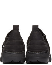 schwarze Gummi niedrige Sneakers von Filling Pieces