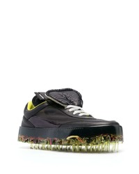 schwarze Gummi niedrige Sneakers von RBRSL RUBBER SOUL