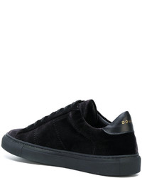 schwarze Gummi niedrige Sneakers von Dondup