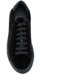 schwarze Gummi niedrige Sneakers von Dondup
