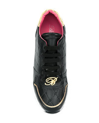 schwarze Gummi niedrige Sneakers von Blumarine