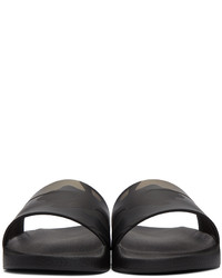 schwarze Gummi Sandalen von Valentino