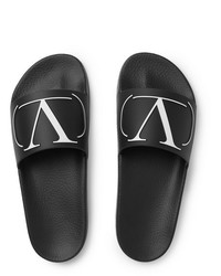 schwarze Gummi Sandalen von Valentino