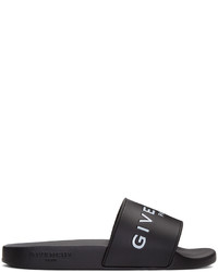 schwarze Gummi Sandalen von Givenchy